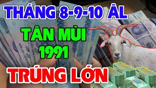 Tử Vi Tháng 8 9 10 Âm Lịch Tuổi Tân Mùi 1991 TRỜI PHẬT ĐỘ MẠNG Vận May Ngập Tràn Giàu Nứt Vách [upl. by Ahseiuqal]