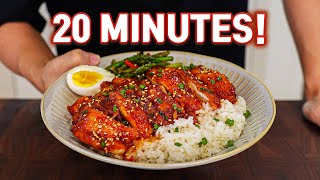 20 Minute Gochujang Glazed Chicken Rice Your New Favorite Weeknight Dinner [upl. by Annet]