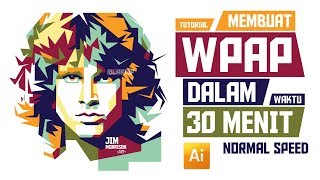 Membuat WPAP Kurang Dari 30 Menit  Tutorial WPAP Adobe Illustrator CS3 Normal Speed [upl. by Enelec]