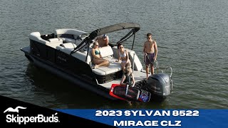 2023 Sylvan 8522 Mirage CLZ Pontoon Tour SkipperBuds [upl. by Doownelg]