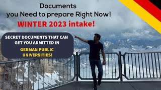 Complete Documents Checklist to Apply in German Public Universities for Winter Intake 2023 [upl. by Nnil]