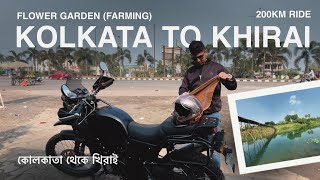 Khirai flower garden  Kolkata to Khirai  ক্ষিরাই ফুলের বাগান  Bike ride  Adventure  4K [upl. by Kev]