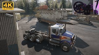 Western Star 49X  Construction Rig Semi Trailer  Snowrunner  Logitech G29 Gameplay  4K [upl. by Beitnes864]