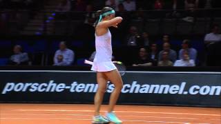 Carina Witthoeft GER vs Caroline Garcia FRA  23 April 2015 Porsche Tennis Grand Prix [upl. by Calida]