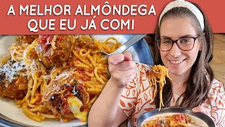 Macarrão com almondegas recheadas fácil e delicioso [upl. by Hassett296]