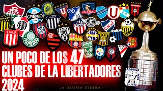 🏆 Comento un poquito de los 47 CLUBES de la LIBERTADORES 2024 los representantes de cada país 🧐⚽ [upl. by Aneed]