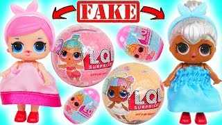 Fake LOL Surprise Dolls Dress Up Transformation  Lil Sisters [upl. by Smitty]