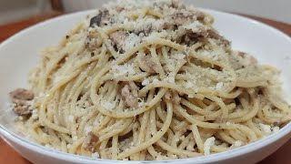 QUICK amp EASY SARDINES PASTA  SO YUMMY [upl. by Eignat]