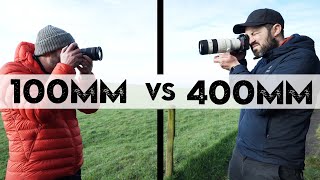 100mm v 400mm Lens Photography Challenge  with James Popsys [upl. by Aihsenor]