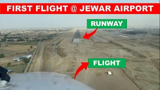 First flight at Jewar Airport  Jewar Airport ready for inauguration   Papa Construction [upl. by Anod]