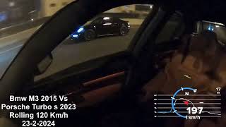 Click318 M3 F80 vs Porsche Turbo s 2023 [upl. by Isla583]