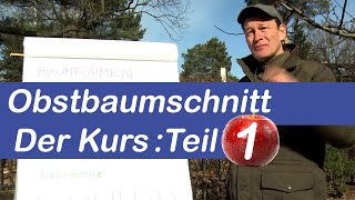 Obstbaumschnitt Der Kurs  Obstbaum schneiden Schritt für Schritt erklärt  Teil 1 Theorie [upl. by Maitland]