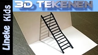 3D LADDER tekenen voor beginners [upl. by Kiryt]