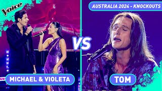 Michael amp Violeta vs Tom Full Knockouts Performances  The Voice Australia 2024 [upl. by Kimmi]