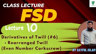 FSD  10  Derivatives of Twill Weave  Rearrange Twill  Single amp Group Rearrange  Corkscrew Weave [upl. by Nagard]