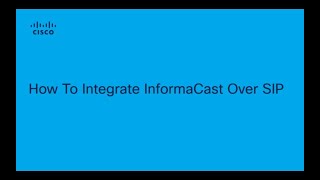 How To Integrate InformaCast Over SIP [upl. by Jeth]