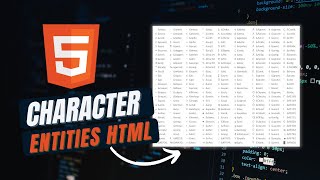 HTML Tutorial 50  HTML Character Entities  Non Breaking Space Entity Combining Diacritical Mark [upl. by Skipp]