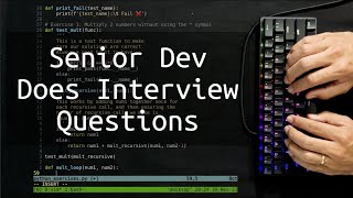 ASMR Programming  Senior Dev Does Beginner Python Exercises  No Talking [upl. by Siraf]