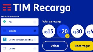 COMO FAZER RECARGA ONLINE NO APLICATIVO DA OPERADORA DA TIM 2023 [upl. by Anaher]