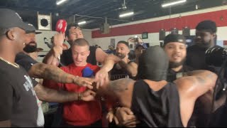 F CHAOS PUNCHES THROWN AS ALEX STEIN amp MO DEEN CLASH AT OPEN WORKOUT AT MISFITS IN NASHVILLE [upl. by Nalek661]