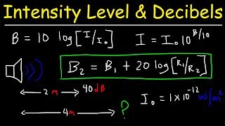 Sound Intensity Level in Decibels amp Distance  Physics Problems [upl. by Nera]