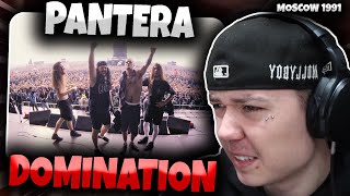 FIRST TIME HEARING Pantera  Domination LIVE in MOSCOW 1991  GENUINE REACTION [upl. by Yoreel]