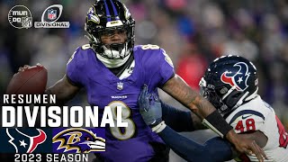 Houston Texans vs Baltimore Ravens  Ronda Divisional  Resumen NFL en español  NFL Highlights [upl. by Adnilra]