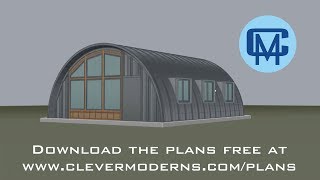 Free Quonset House Plans Side Window Studio Hut [upl. by Dorri745]