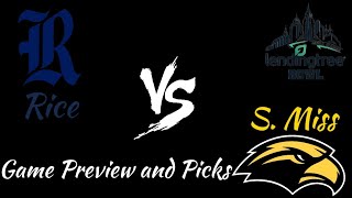 Rice vs Southern Miss Lending Tree Bowl 2022 Game Preview and Picks [upl. by Yznyl]