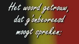 De Brabançonne  Belgisch Volkslied  Belgian National Anthem lyrics [upl. by Arlinda539]