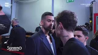 Il quotbacioquot tra Mahmood e Blanco dietro le quinte di Sanremo 2022 [upl. by Fabio105]