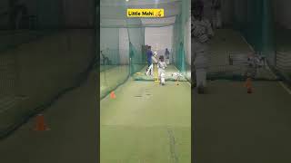 Little Mahi 🏏 Croud Short 💯 cricket Shorts Shots viral reel tranding batting msd t20 7 ms [upl. by Lachman857]