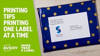 How to Print a Shipping Label One at a Time with Avery Products [upl. by Maisel160]