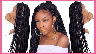 DIY WAIST LENGTH 30 INCH BOX BRAIDS► CROCHET NO CORNROWS [upl. by Don]