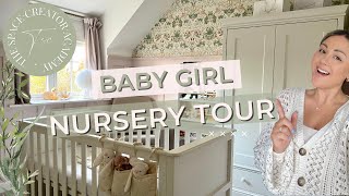 BABY GIRL NURSERY REVEAL amp TOUR  Room Transformation  DIY Panelling amp Decorating  Decluttering [upl. by Aikrahs]