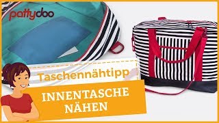 Taschen nähen 7 Innentasche aufnähen [upl. by Radec842]