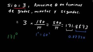 Convertir Radianes A Grados Minutos Y Segundos [upl. by Moretta289]