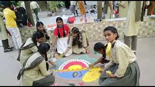 Rangoli Contest 2021  Woodbine Modern School [upl. by Annavoj]