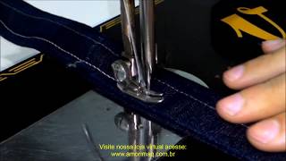 Como Ajustar a Máquina de Costura Vigorelli Pretinha Para Costurar Várias Camadas de Jeans Amorimaq [upl. by Nad]