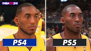 NBA 2K24 PS5 vs PS4 Comparison  Face Graphics amp Gameplay  Next Gen vs Current Gen [upl. by Riana]