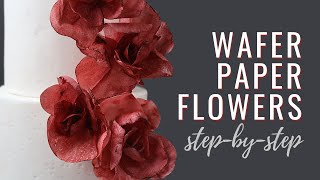 A Beginners Guide to Making Wafer Paper Flowers  Cake Decorating Tutorial  Florea Cakes [upl. by Carlyn]