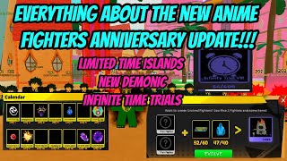 Everything about the new Anime Fighters Anniversary Update   New Demonic  Limited Islands [upl. by Leirbaj]