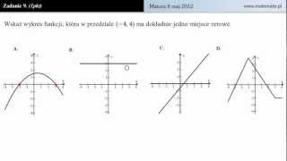 Zadanie 9  Matura z matematyki 8 maj 2012 [upl. by Namdor62]