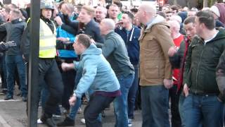 Sunderland fans leaving St James Park Newcastle 2014 [upl. by Reffotsirk831]