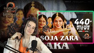 Russian Girl Reacts  Soja Zara  Baahubali 2 The Conclusion  Anushka Shetty amp Prabhas [upl. by Ellekcim10]