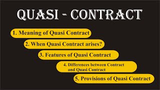 Quasi Contract  Indian Contract Act 1872  Law Guru [upl. by Eintirb]