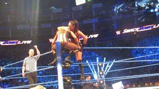 Becky Lynch missile drop kickelectric chair drop [upl. by Iosep]