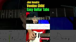 Easy Tabs Voodoo Child  Jimi Hendrix Guitar Tutorial [upl. by Yehudit]