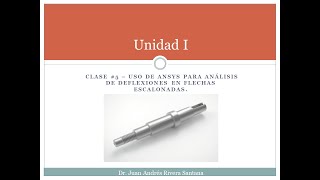 Clase 5 Uso de ANSYS para análisis de deflexiones en flechas escalonadas [upl. by Koenig283]