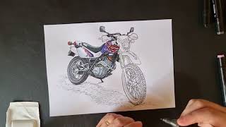 Speed Drawing  Yamaha Xt600e [upl. by Niawat160]